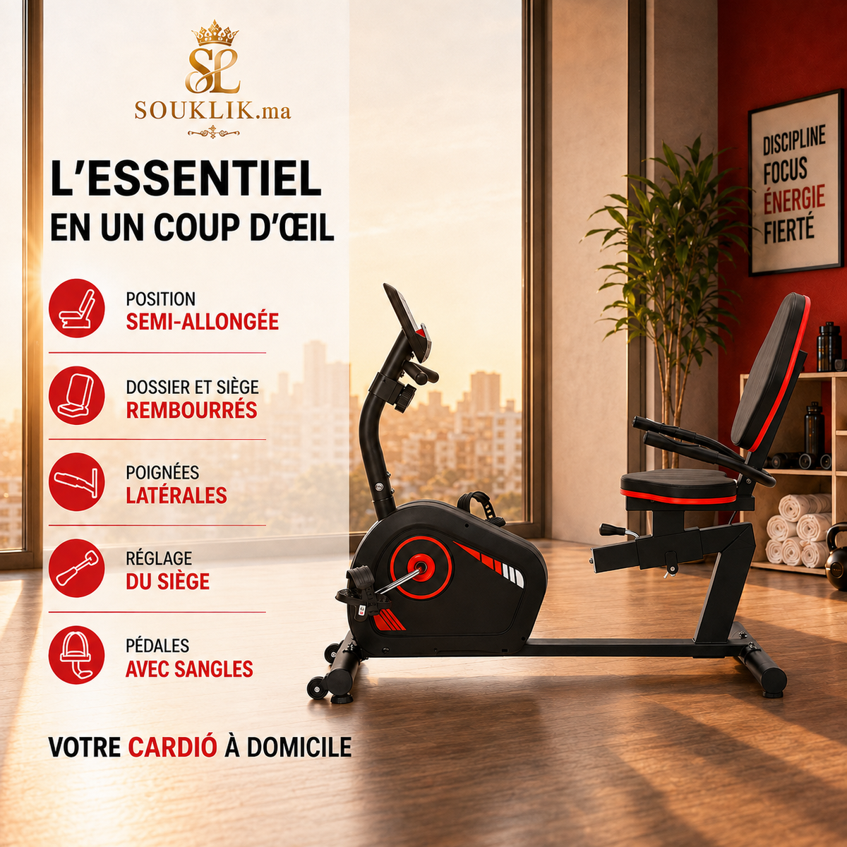 Vélo semi-allongé
