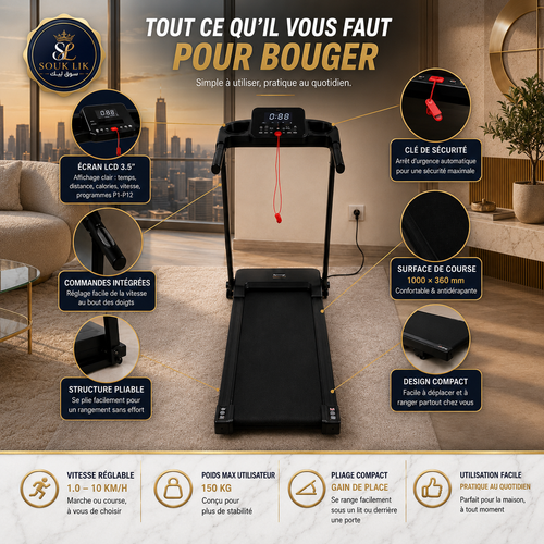 Tapis roulant pliable